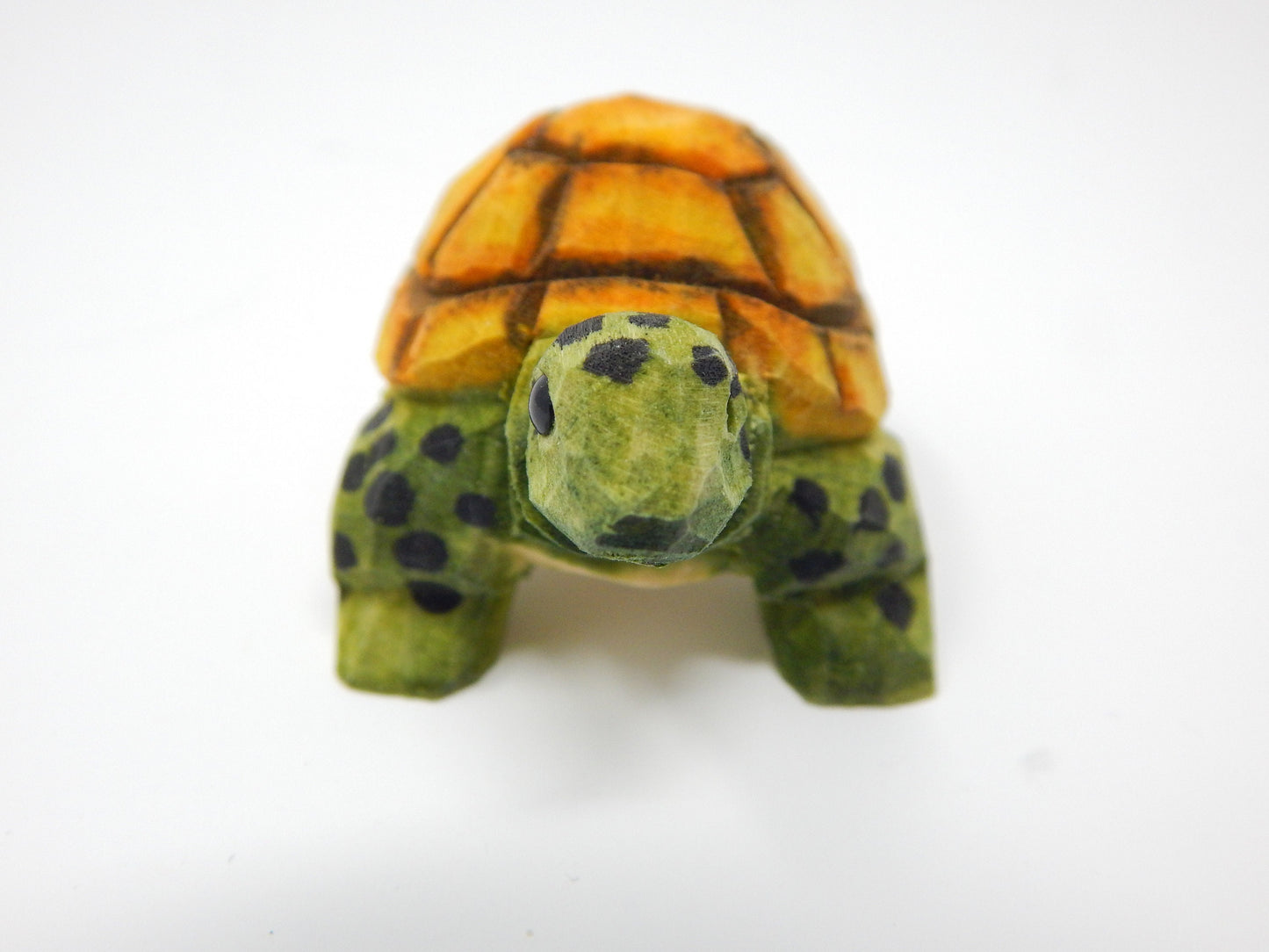 Turtle Tortoise Keychain Ring Clip Charm Miniature Wood Mini Figurine Small Animal