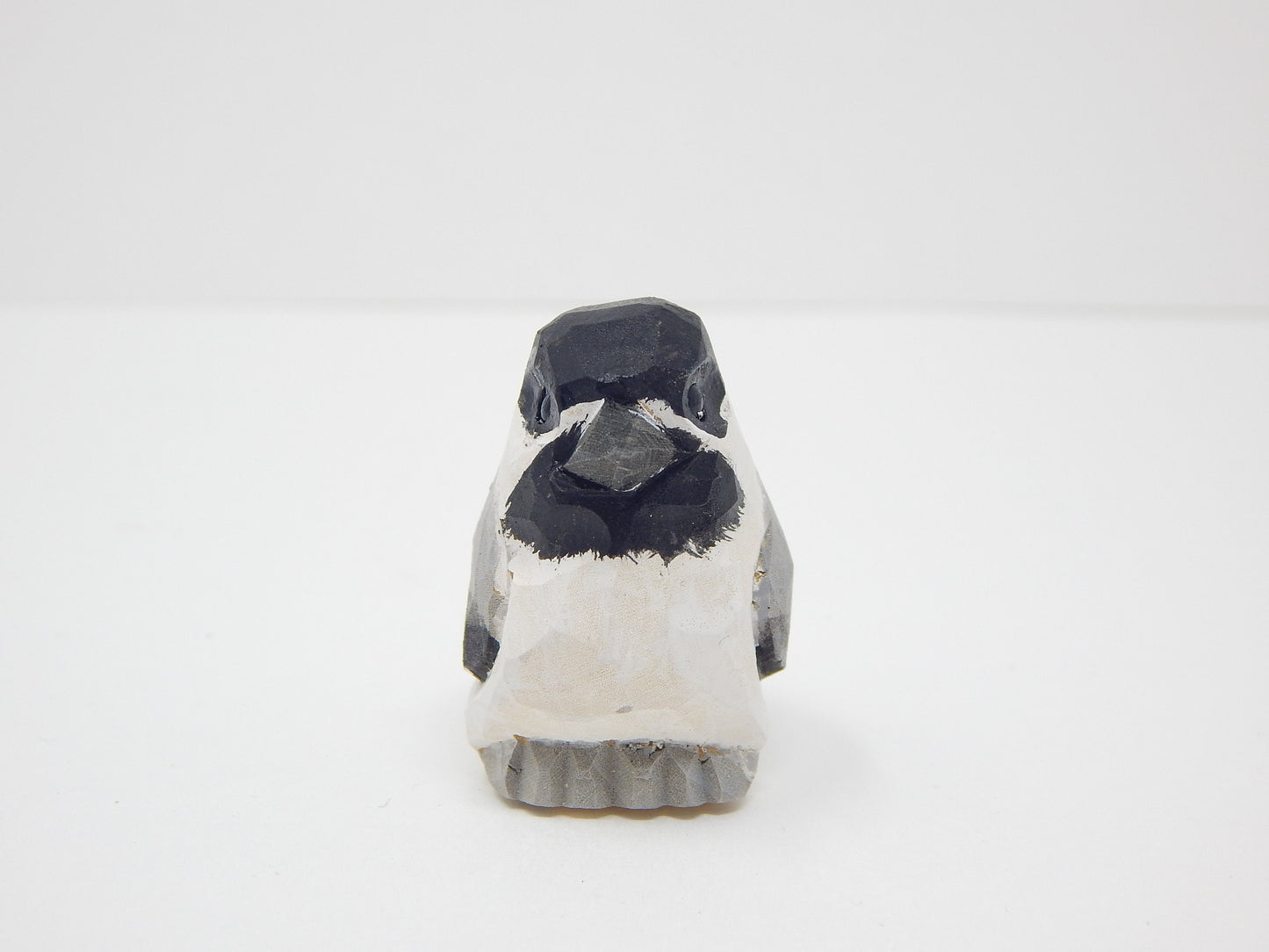 Chickadee Black-Capped Chick Tit Keychain Ring Clip Charm Bird Miniature Wood Songbird Mini Figurine Small Animal