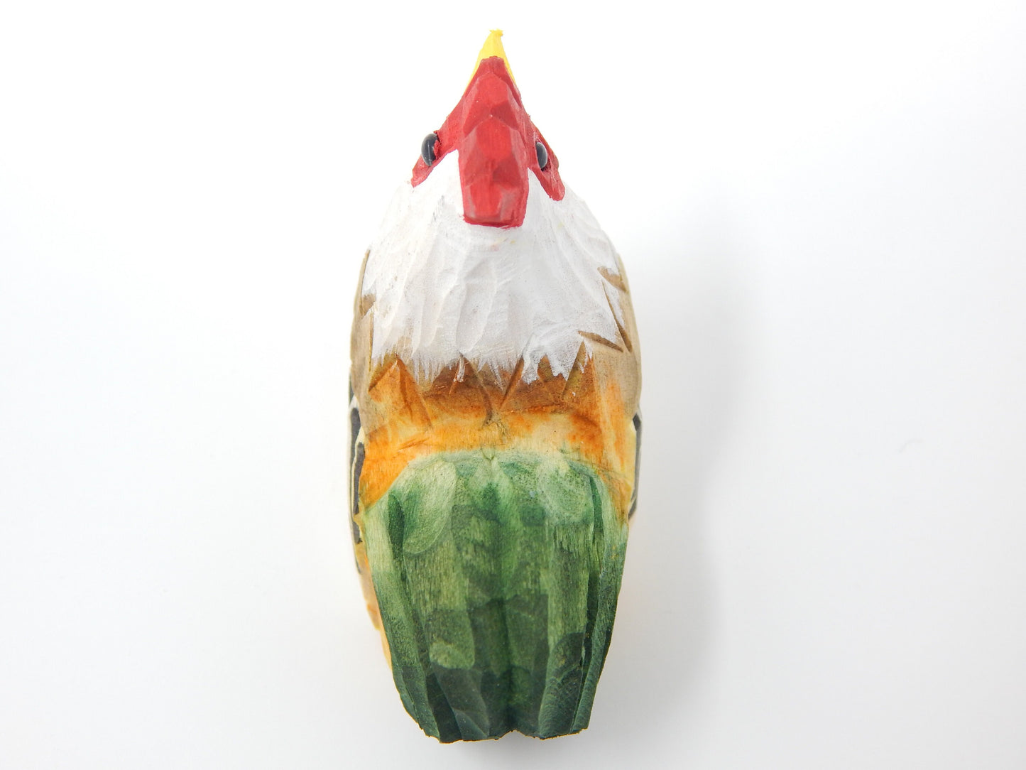 Rooster Chicken Keychain Ring Clip Charm Farm Bird Miniature Wood Mini Figurine Small Animal
