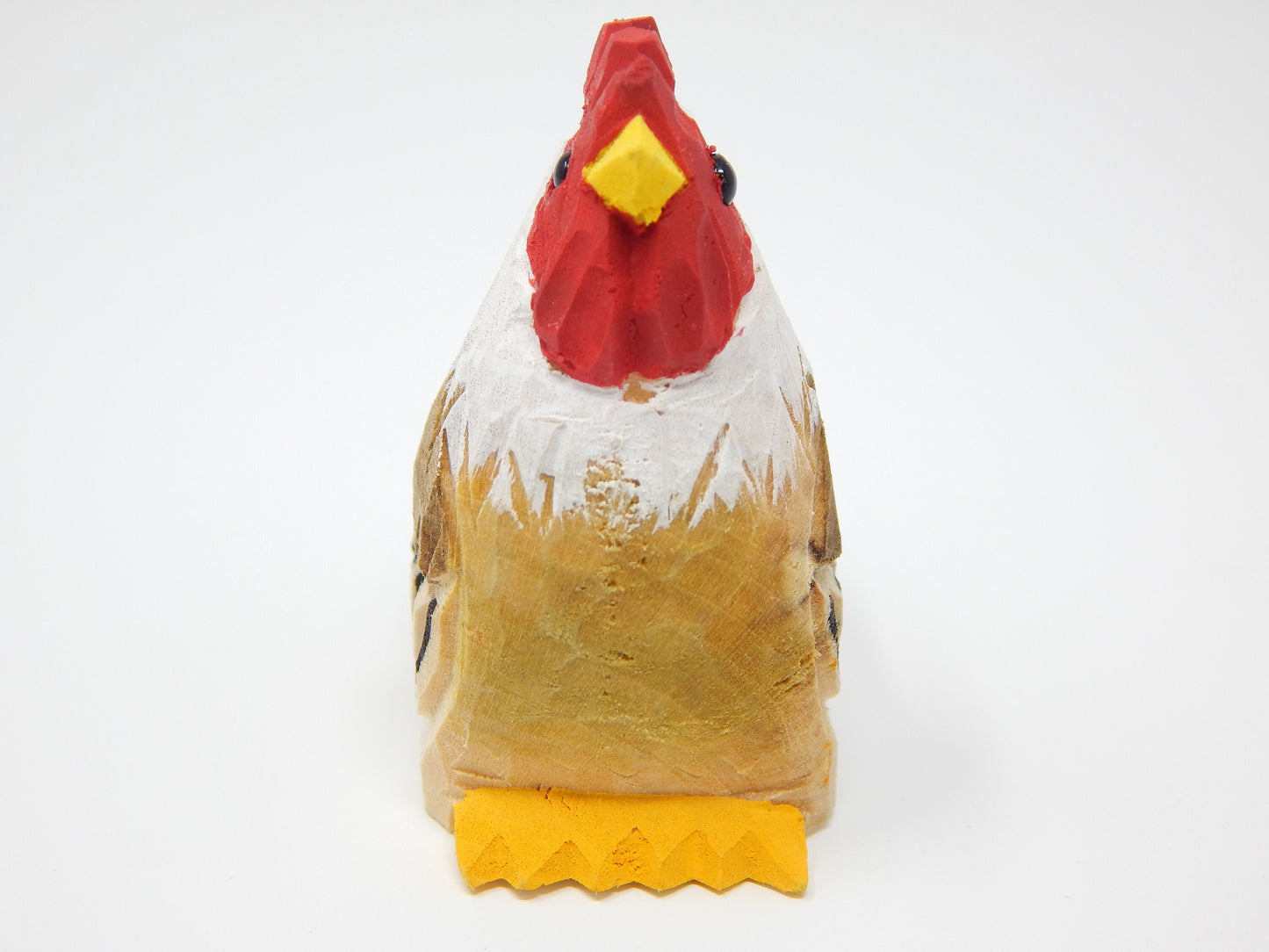 Rooster Chicken Keychain Ring Clip Charm Farm Bird Miniature Wood Mini Figurine Small Animal