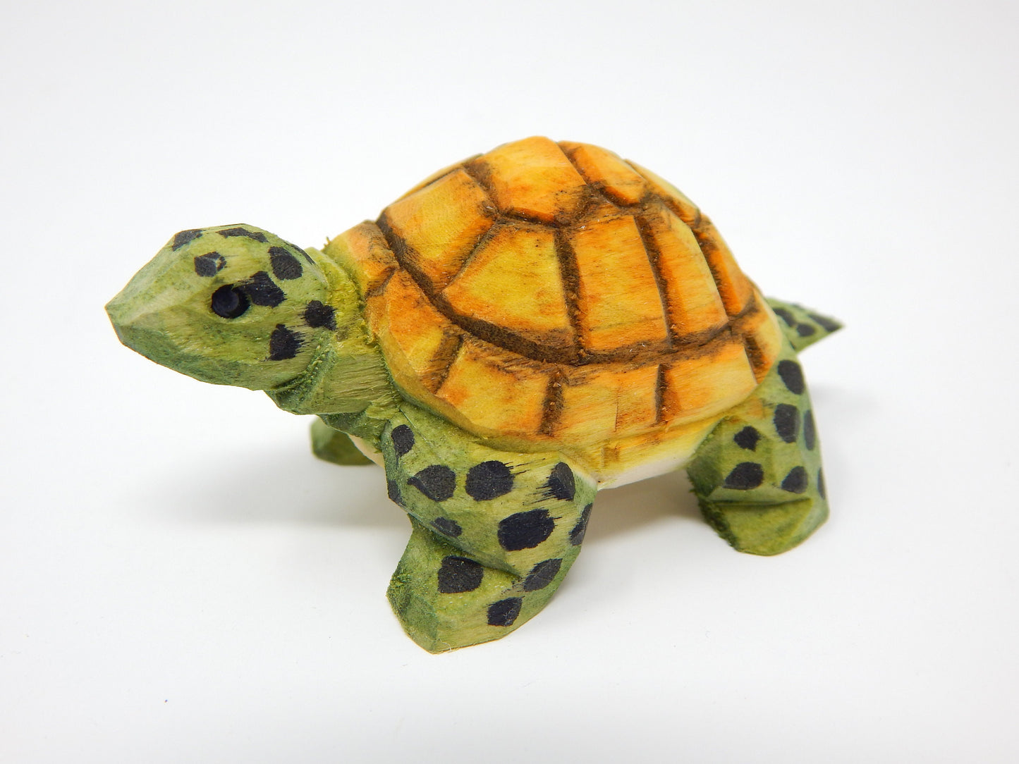 Turtle Tortoise Keychain Ring Clip Charm Miniature Wood Mini Figurine Small Animal
