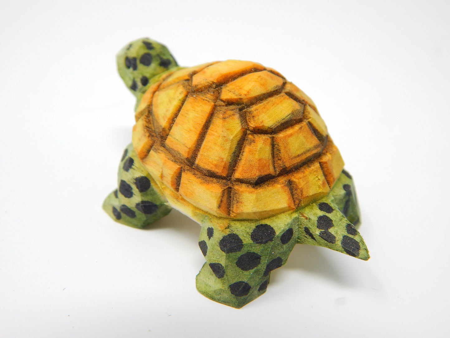 Turtle Tortoise Keychain Ring Clip Charm Miniature Wood Mini Figurine Small Animal