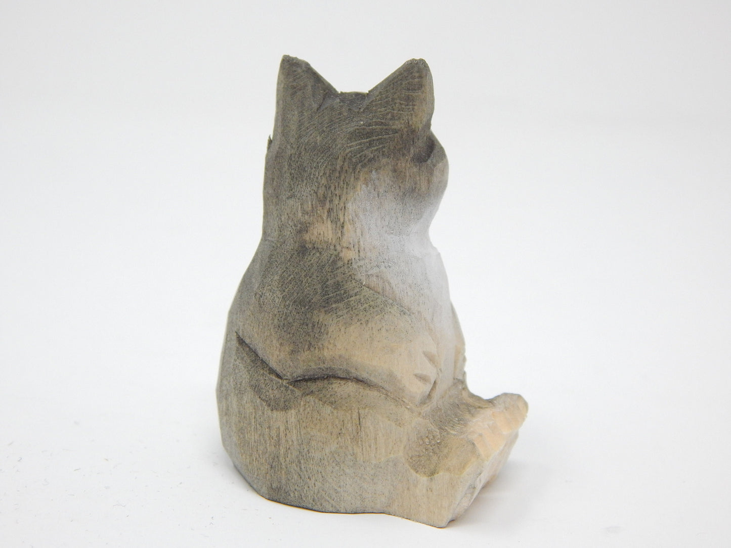 Raccoon Keychain Ring Clip Charm Miniature Wood Mini Figurine Small Animal