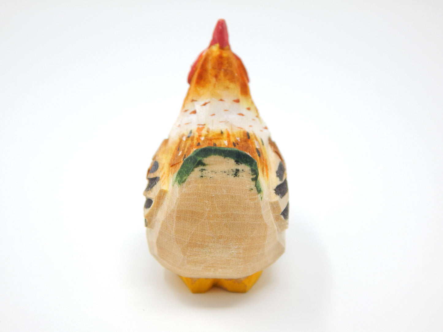Brown Hen Chicken Keychain Ring Clip Charm Farm Bird Miniature Wood Mini Figurine Small Animal