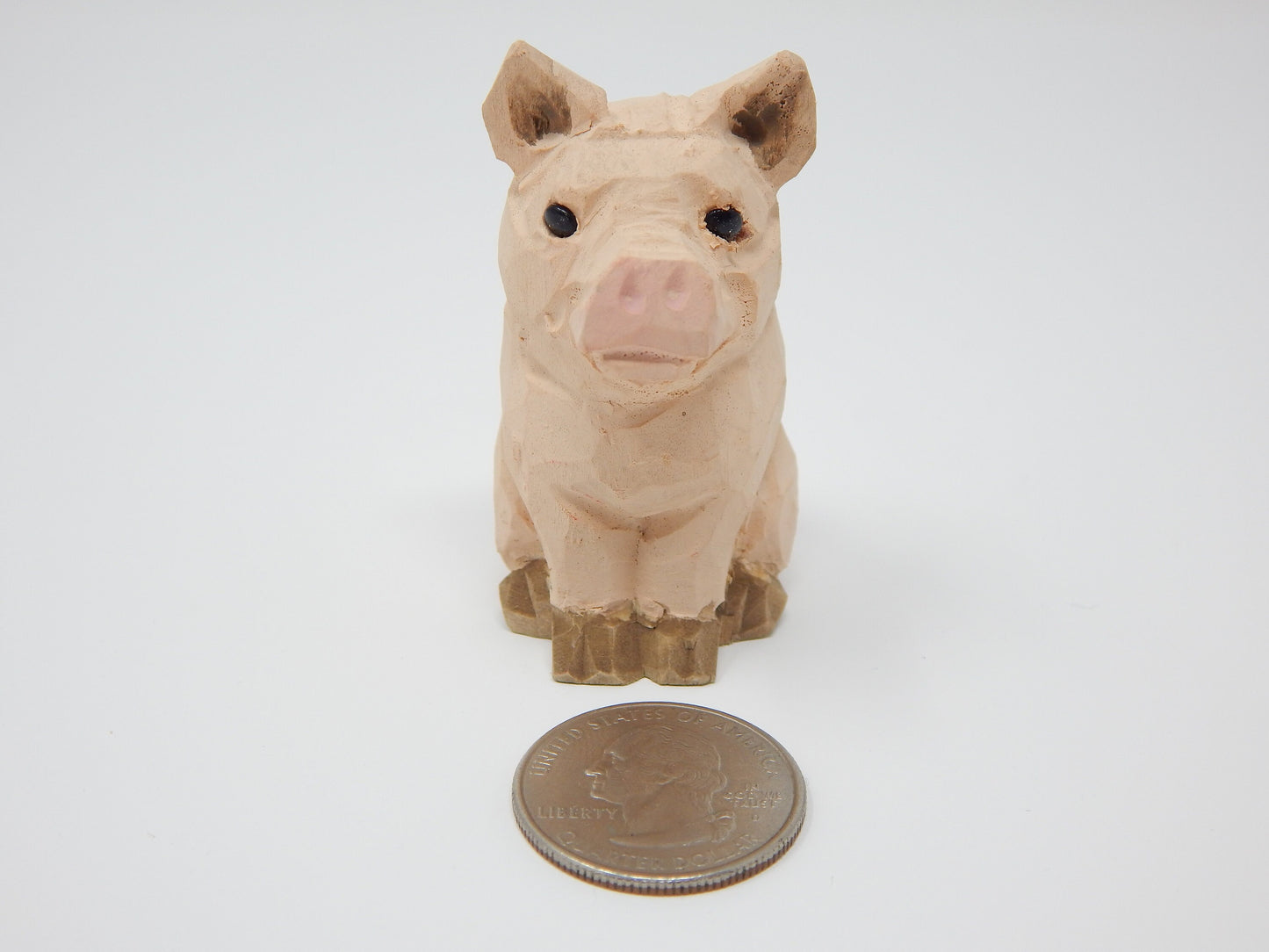 Pig Wood Place Card Holder Memo Photo Note Signage Menu Clip Clamp Base Wedding Business Pork Barn Cattle Ranch