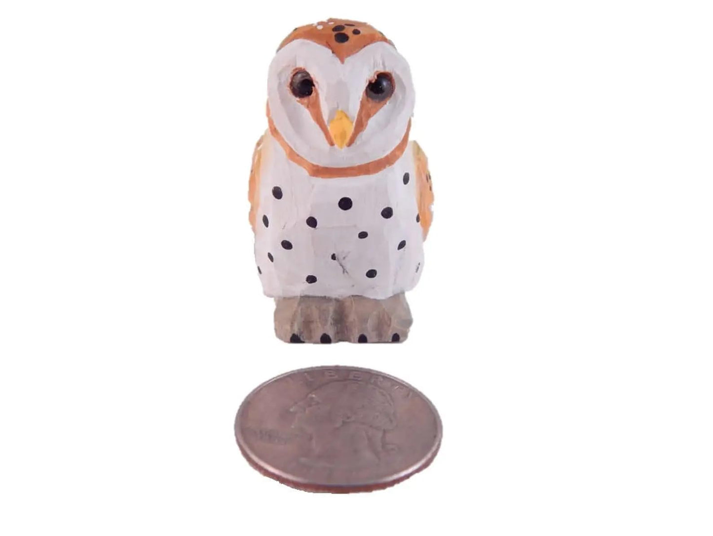 Selsela Hand-Carved Wooden Barn Owl Cake Topper – Rustic Wedding Decor, Unique Owl Lover Keepsake