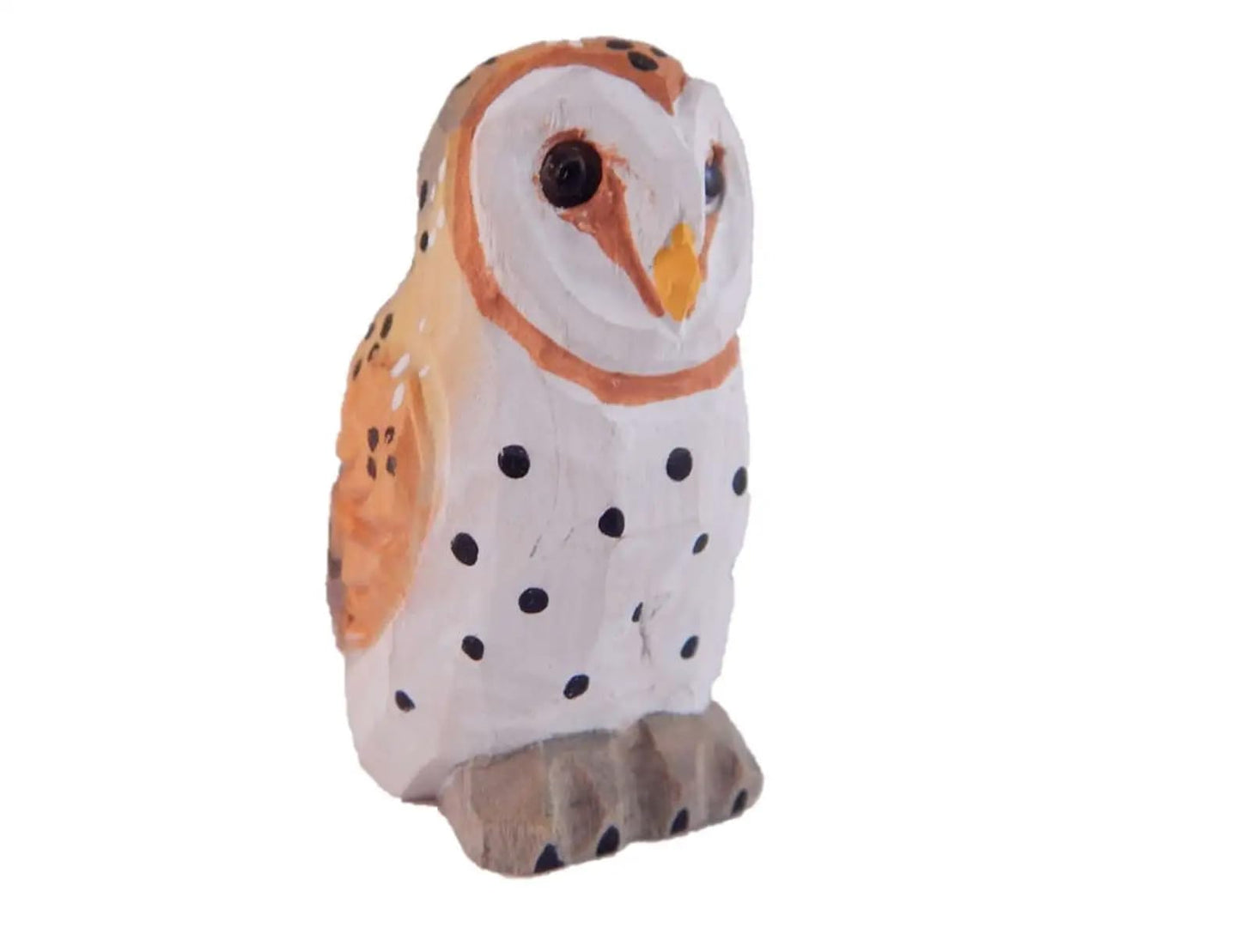 Selsela Hand-Carved Wooden Barn Owl Cake Topper – Rustic Wedding Decor, Unique Owl Lover Keepsake