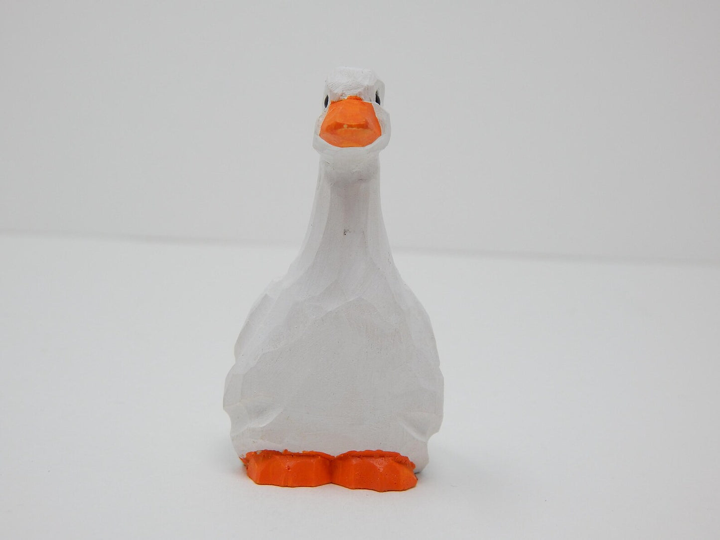 White Goose Wine Stopper Wooden | Hand-Carved Farm Bird Rustic Holiday Décor