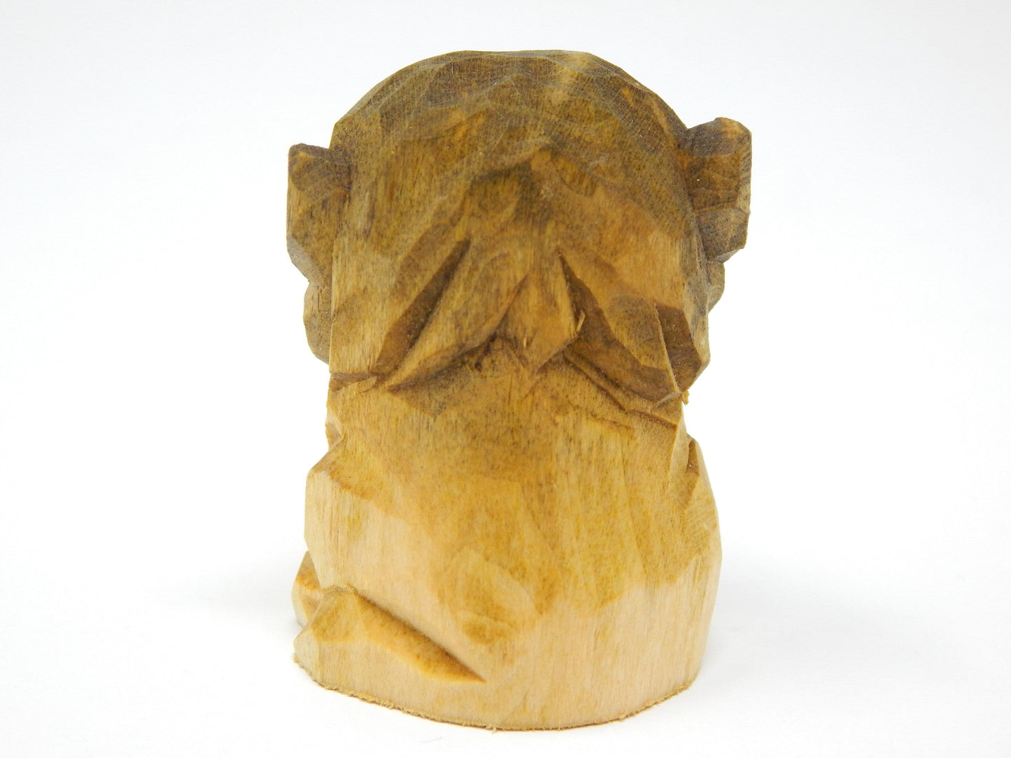 Hand-Carved Wooden Ornament Lion Figurine: Miniature Big Cat Sculpture Wildlife Home Décor