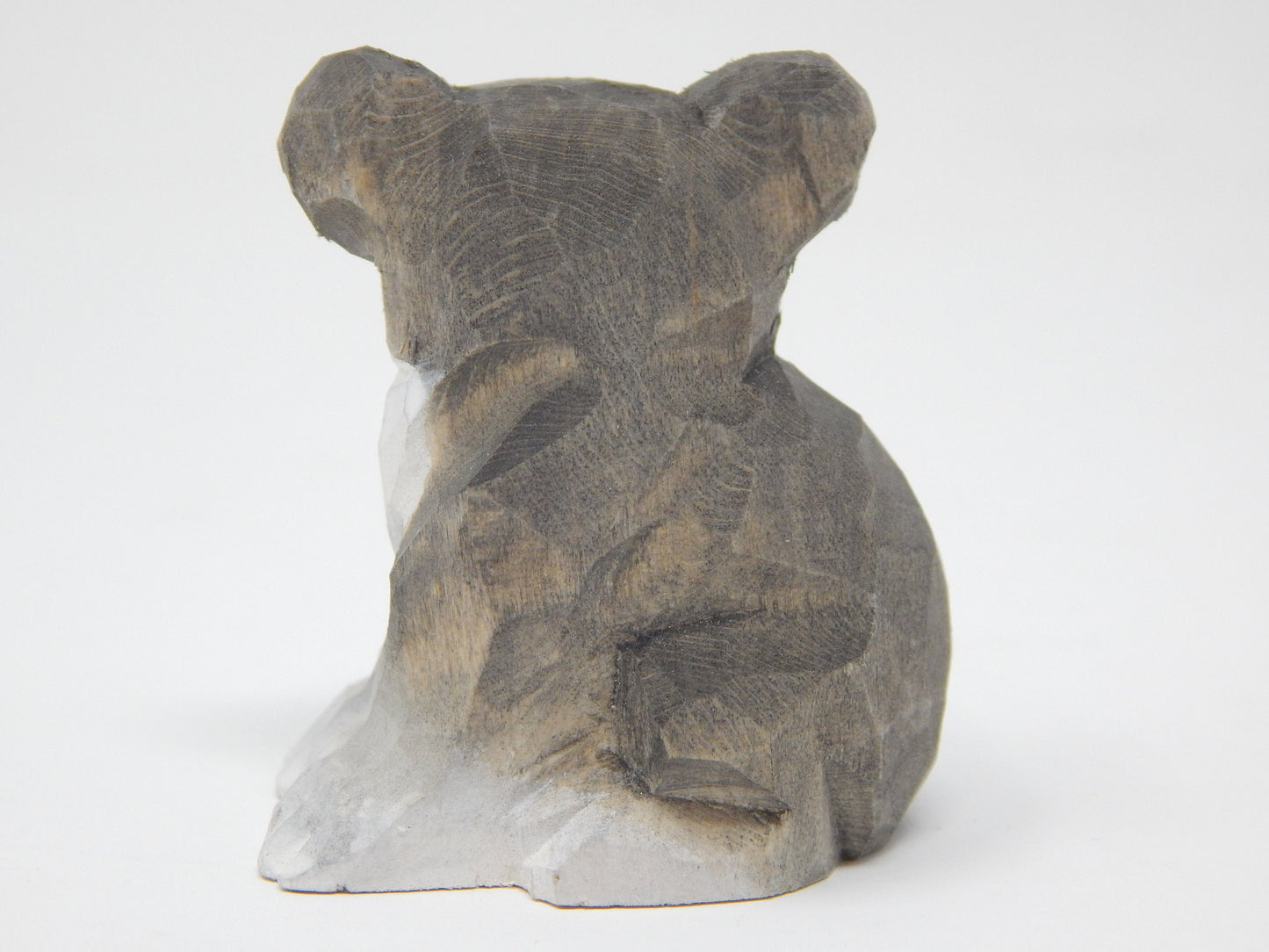 Hand-Carved Wooden Koala Bear Ornament – Miniature Decorative Collectible Figurine