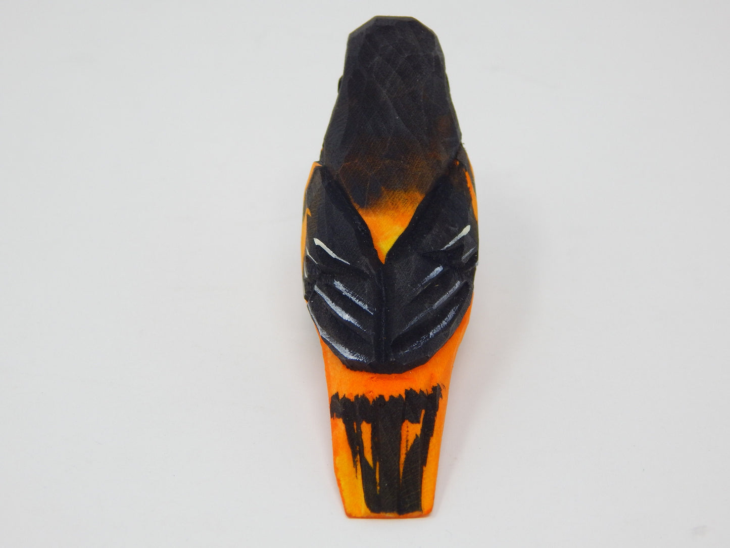 Hand-Carved Wooden Oriole Bird Ornament – Miniature Songbird Decor