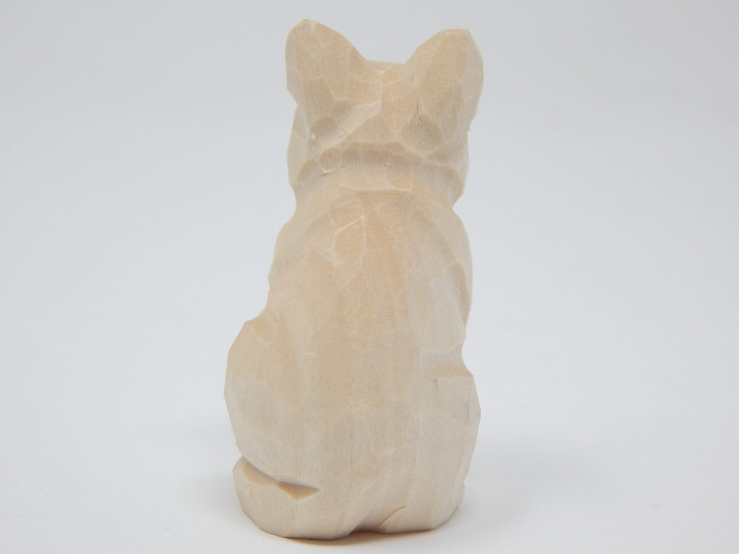 Hand-Carved DIY Unfished Wooden Cat Ornament: Miniature Kitten Figurine Decor