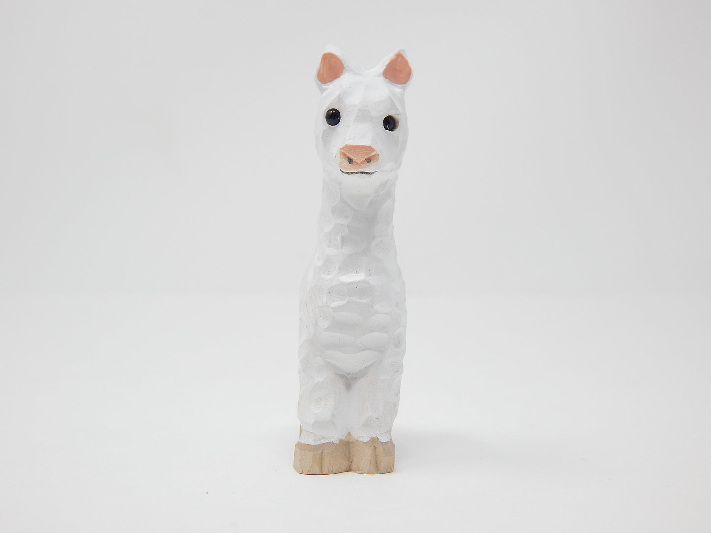 Llama Figurine Statue Ornament Alpaca Miniature Small Animal Party Décor Wood Art Sculpture