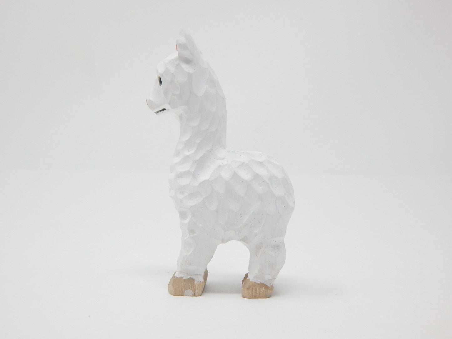 Llama Figurine Statue Ornament Alpaca Miniature Small Animal Party Décor Wood Art Sculpture