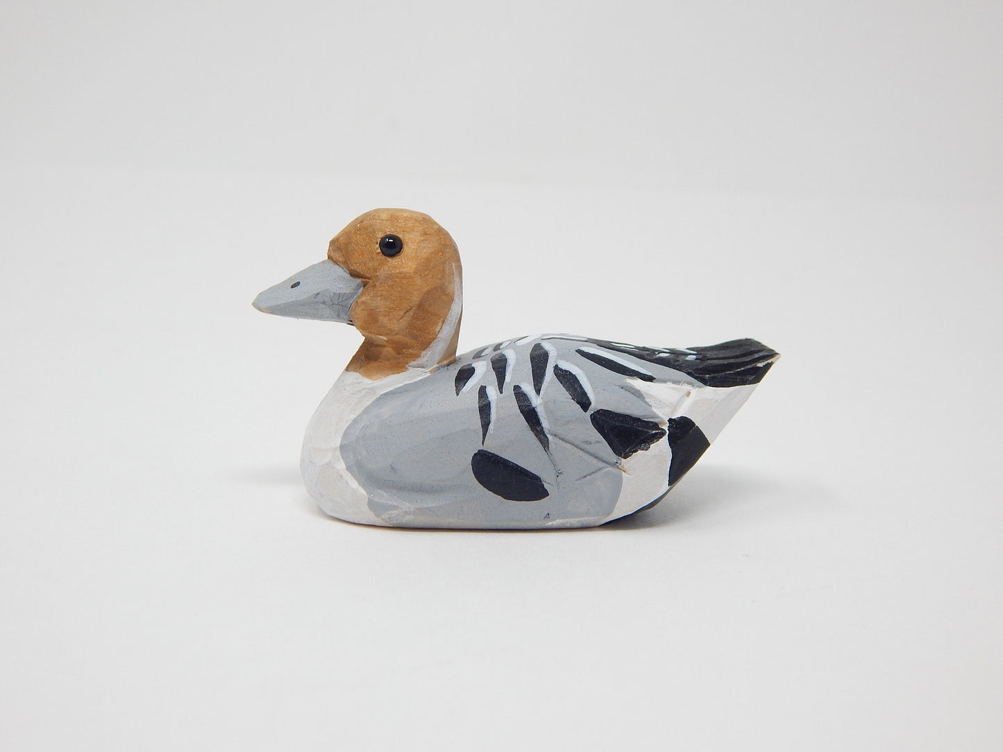 Pintail Duck Wooden Figurine Statue Miniature Bird Decor Decoy Art Sculpture Small Animal