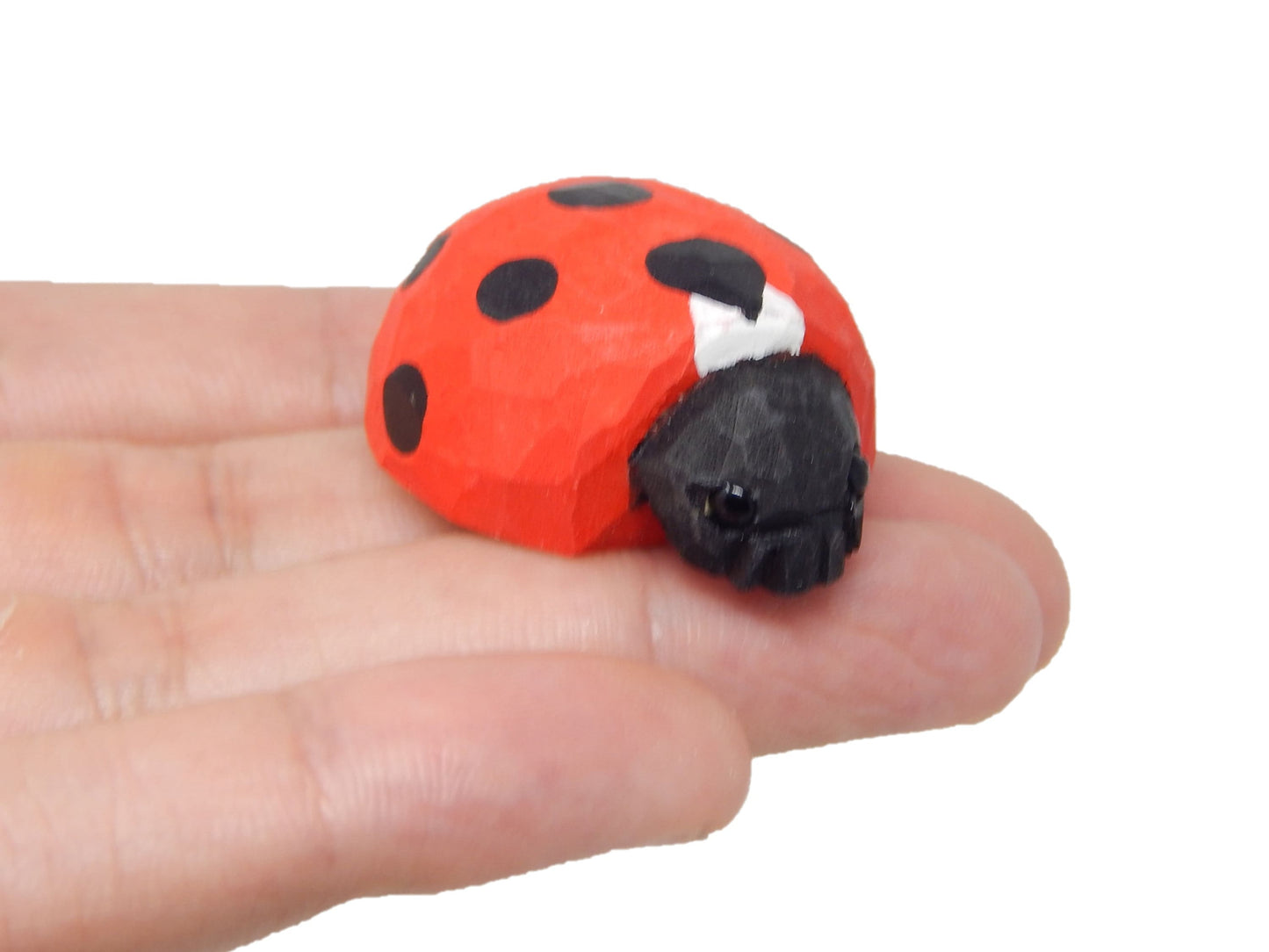 Lady Bug Figurine Statue Red Beetle Patio Miniature Garden Lawn Yard Home Decor Art