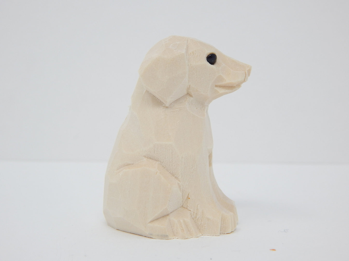 Dog Puppy - Small Unfinished DIY Wood Figurine - House Pet, Blank Craft, Hand Carved, Decoration, Miniature Animals