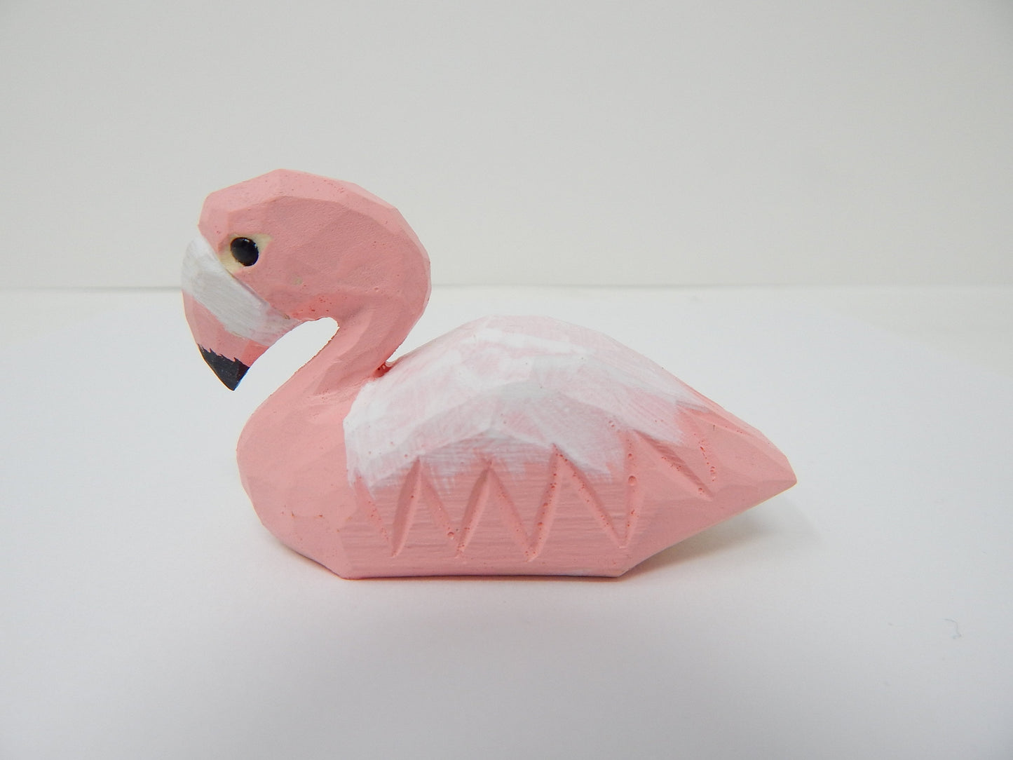 Pink Flamingo Ornament Hanging Figurine Statue Décor Small Garden Lawn Yard Ornament Wood Carving