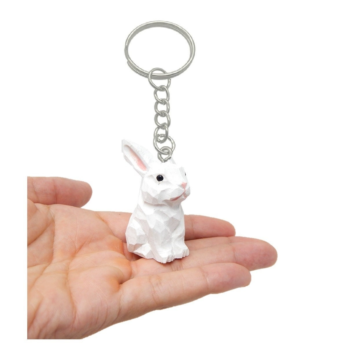 Rabbit Keychain Ring Hook Clip Charm