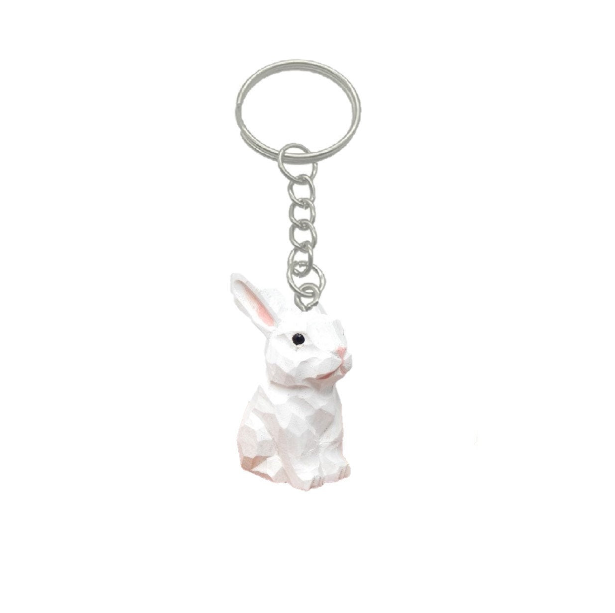 Rabbit Keychain Ring Hook Clip Charm