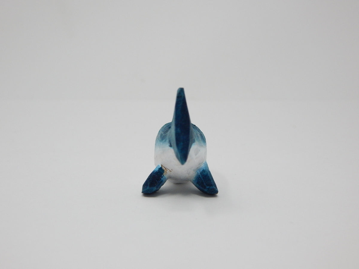 Hand-Carved Wooden Shark Keychain – Miniature Great White Charm