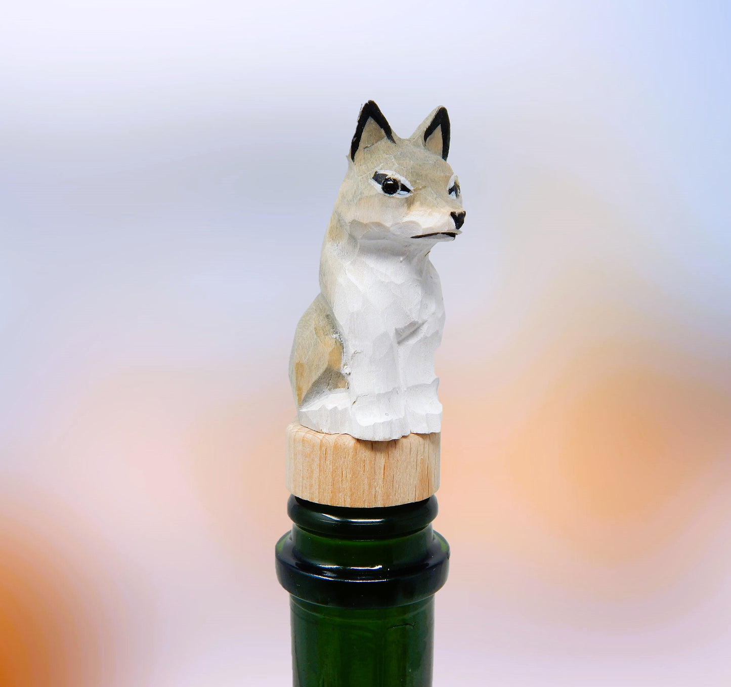 Wolf Wine Stopper Handmade Reusable Bottle Plug Saver Cap Sealer Decorative Accessory Forest