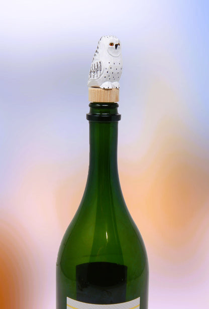 Snowy Owl Wine Stopper