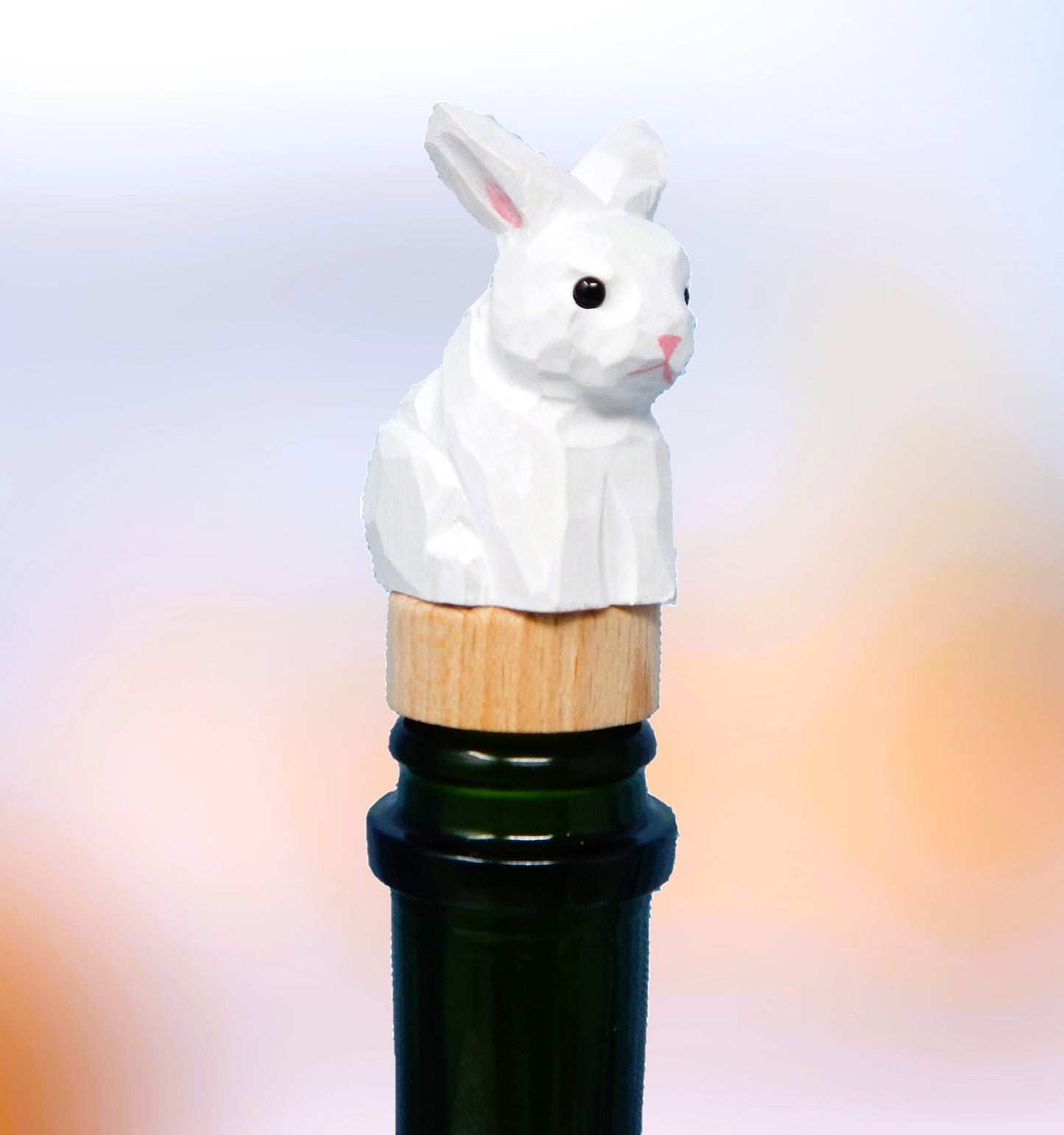 Rabbit Bunny Wine Stopper Handmade Reusable Bottle Plug Saver Cap Sealer Decor Unique Accessory