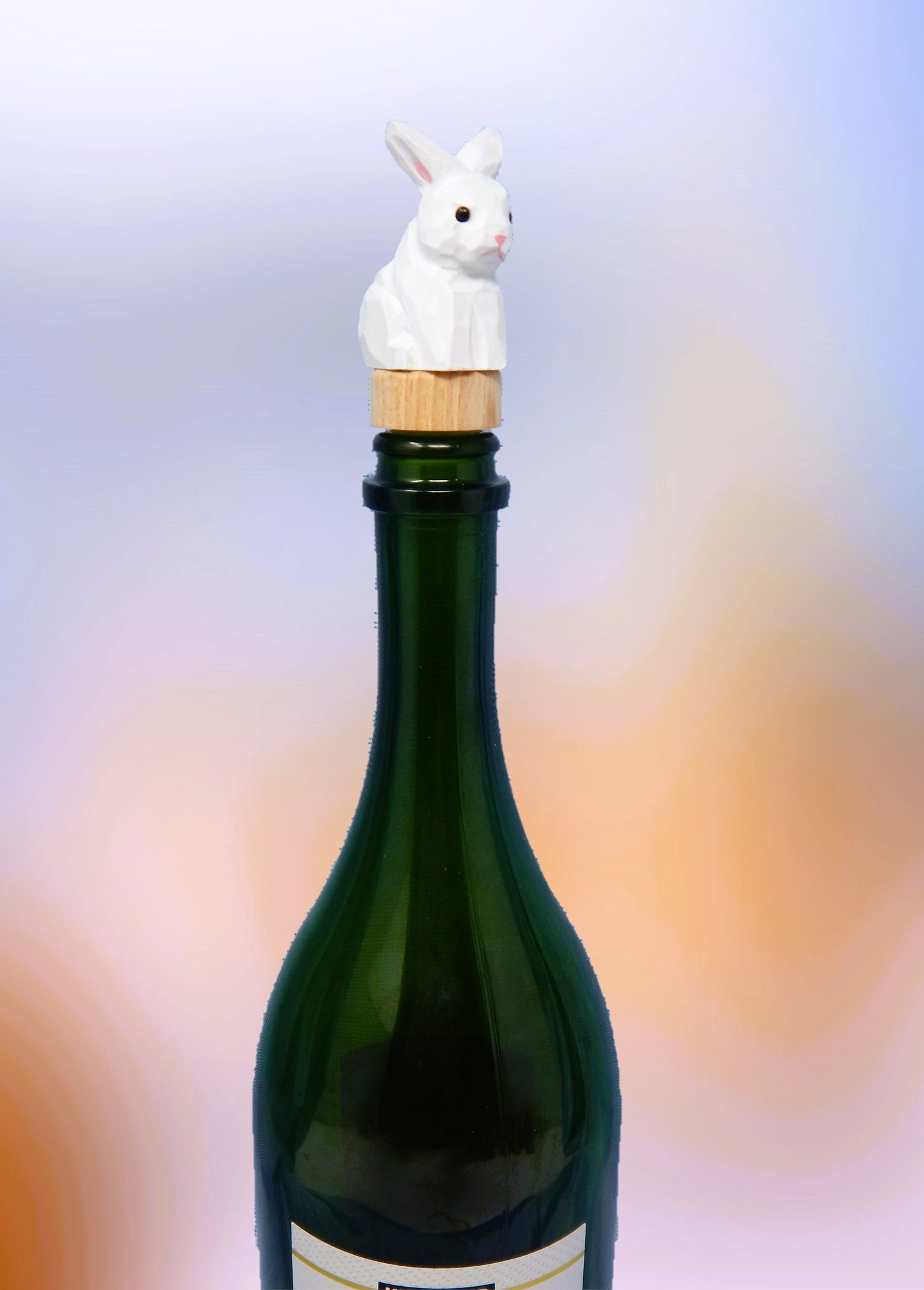 Rabbit Bunny Wine Stopper Handmade Reusable Bottle Plug Saver Cap Sealer Decor Unique Accessory