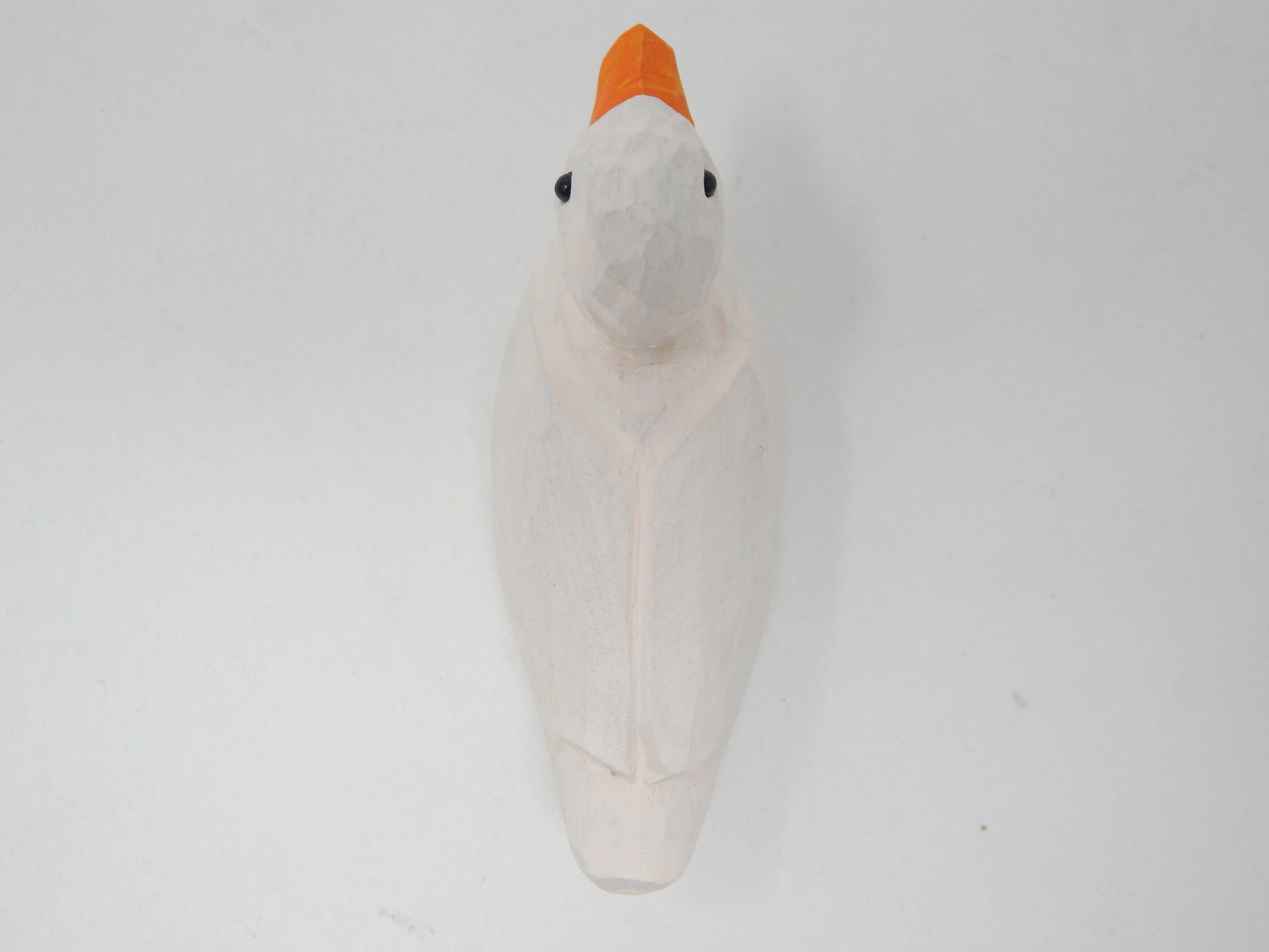 Pekin Duck Figurine Wood Statue Miniature Handmade Art Decoy Mini Carved Bird Decor Drake Male Small Animals Collectible