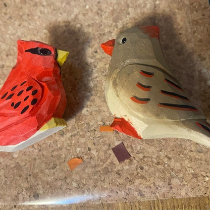 Female Cardinal Figurine