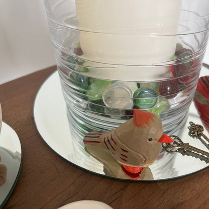 Female Cardinal Figurine