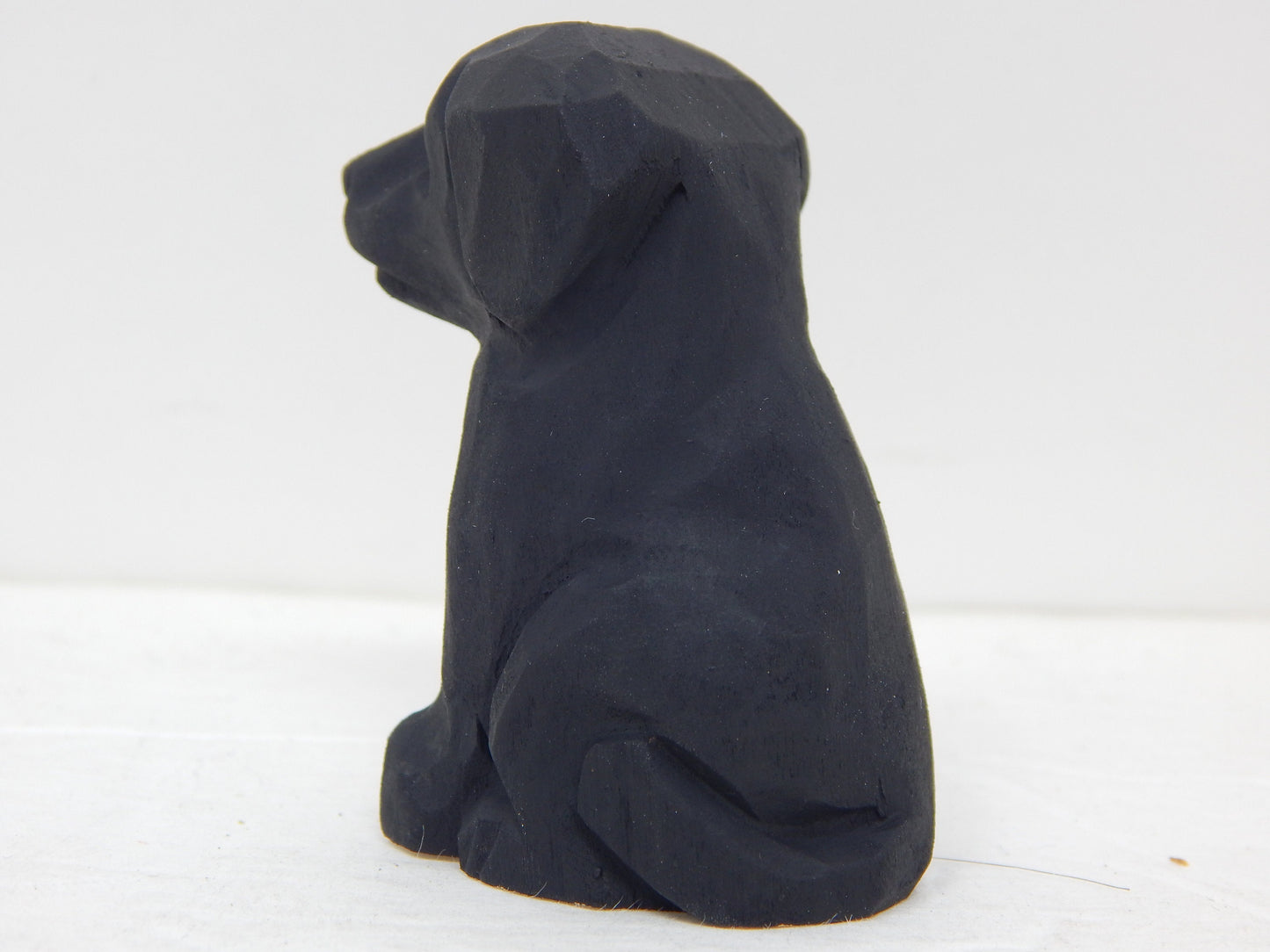 Black Labrador Retriever Dog Puppy Wooden Figurine Handcrafted Statue Unique Lover Gift Pet Lover Home Decor