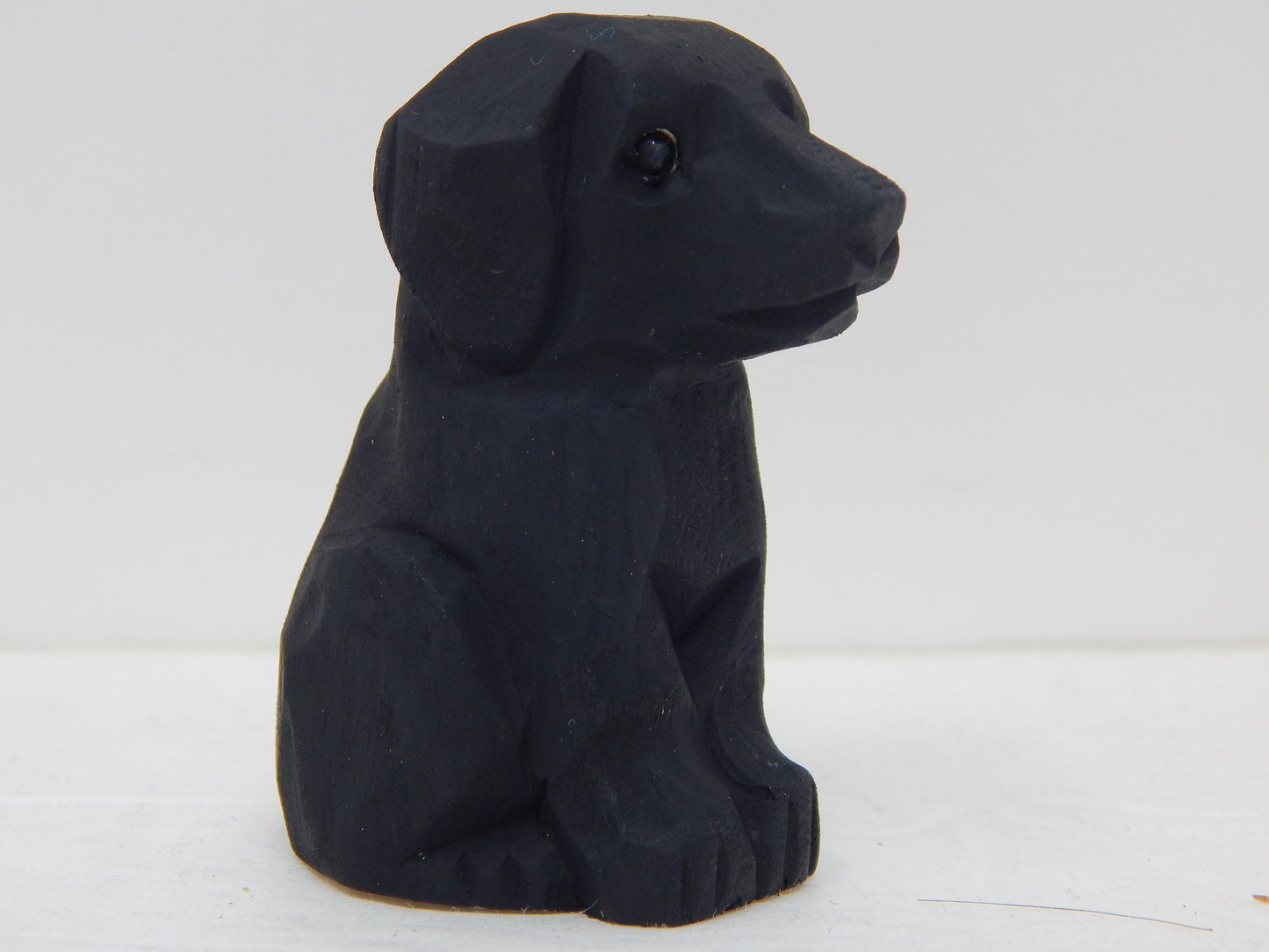 Black Labrador Retriever Dog Puppy Wooden Figurine Handcrafted Statue Unique Lover Gift Pet Lover Home Decor