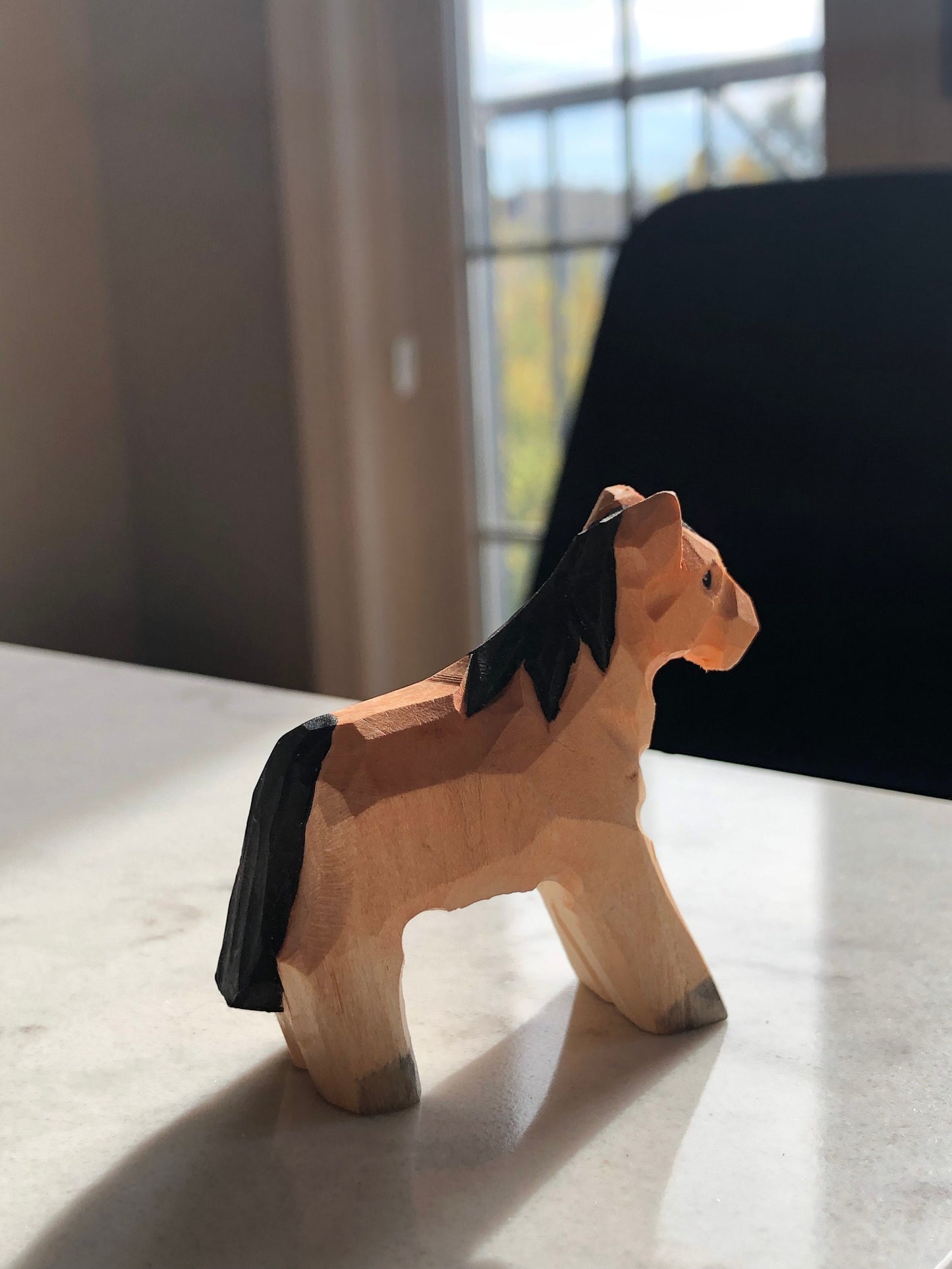 Horse Ornament Handmade Wooden Hanging Décor Rustic Carving Figurine Farm Animal Statue