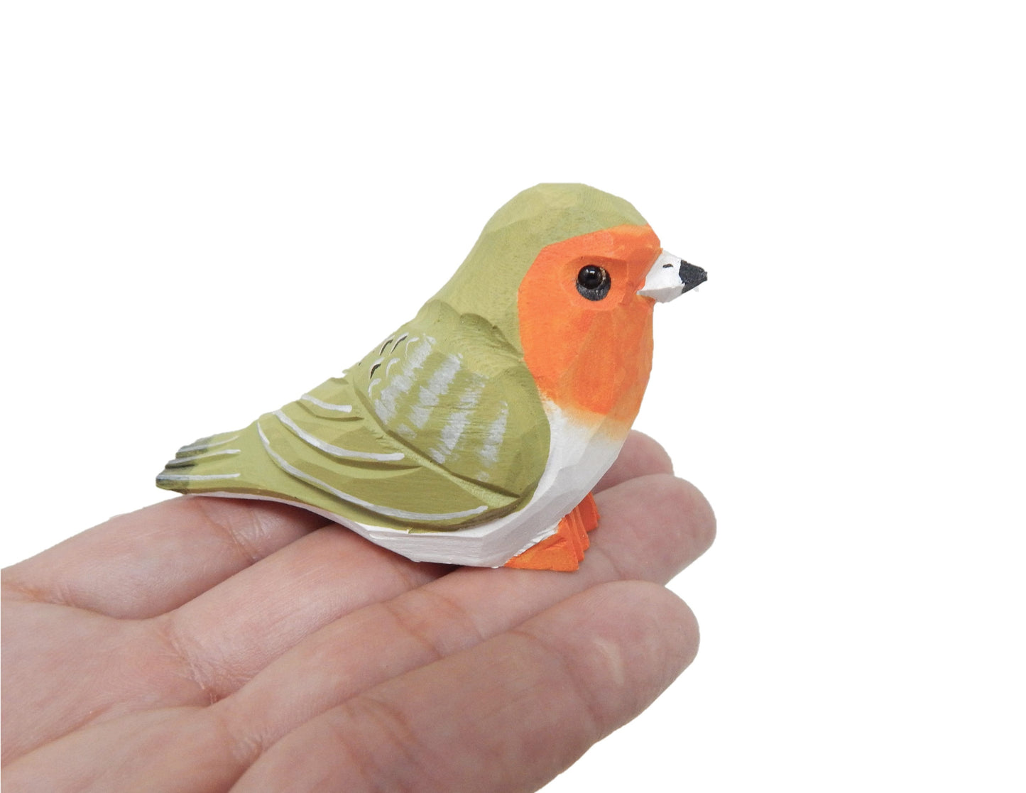 Hand-Carved Wooden Mourning Dove Figurine: Miniature Turtledove Bird Décor