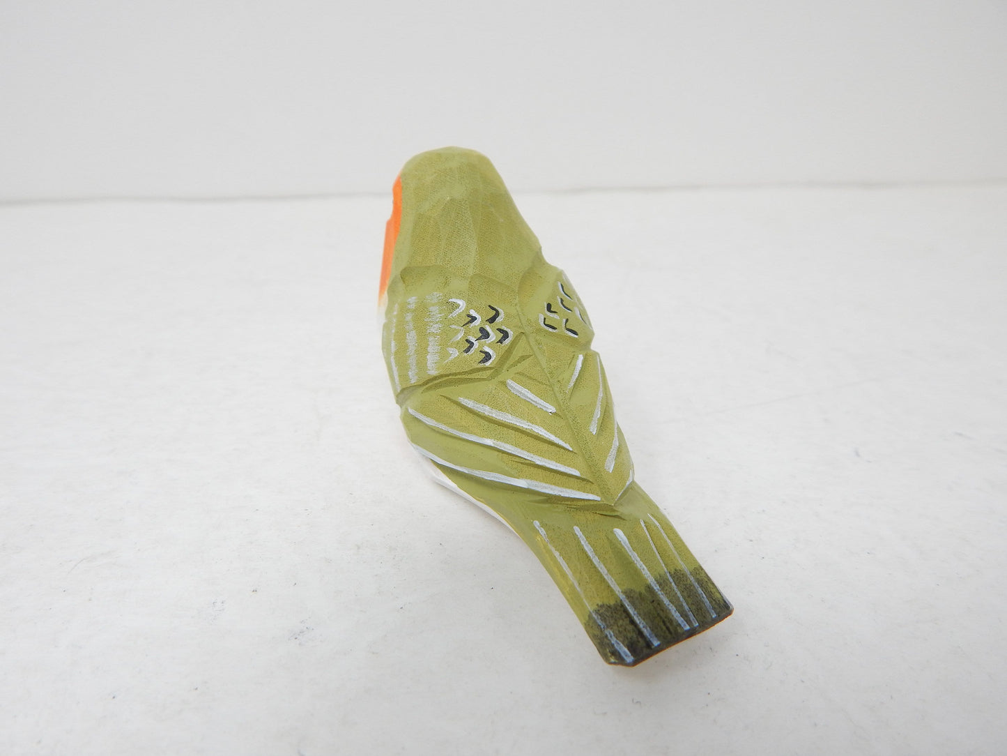 Hand-Carved Wooden Mourning Dove Figurine: Miniature Turtledove Bird Décor