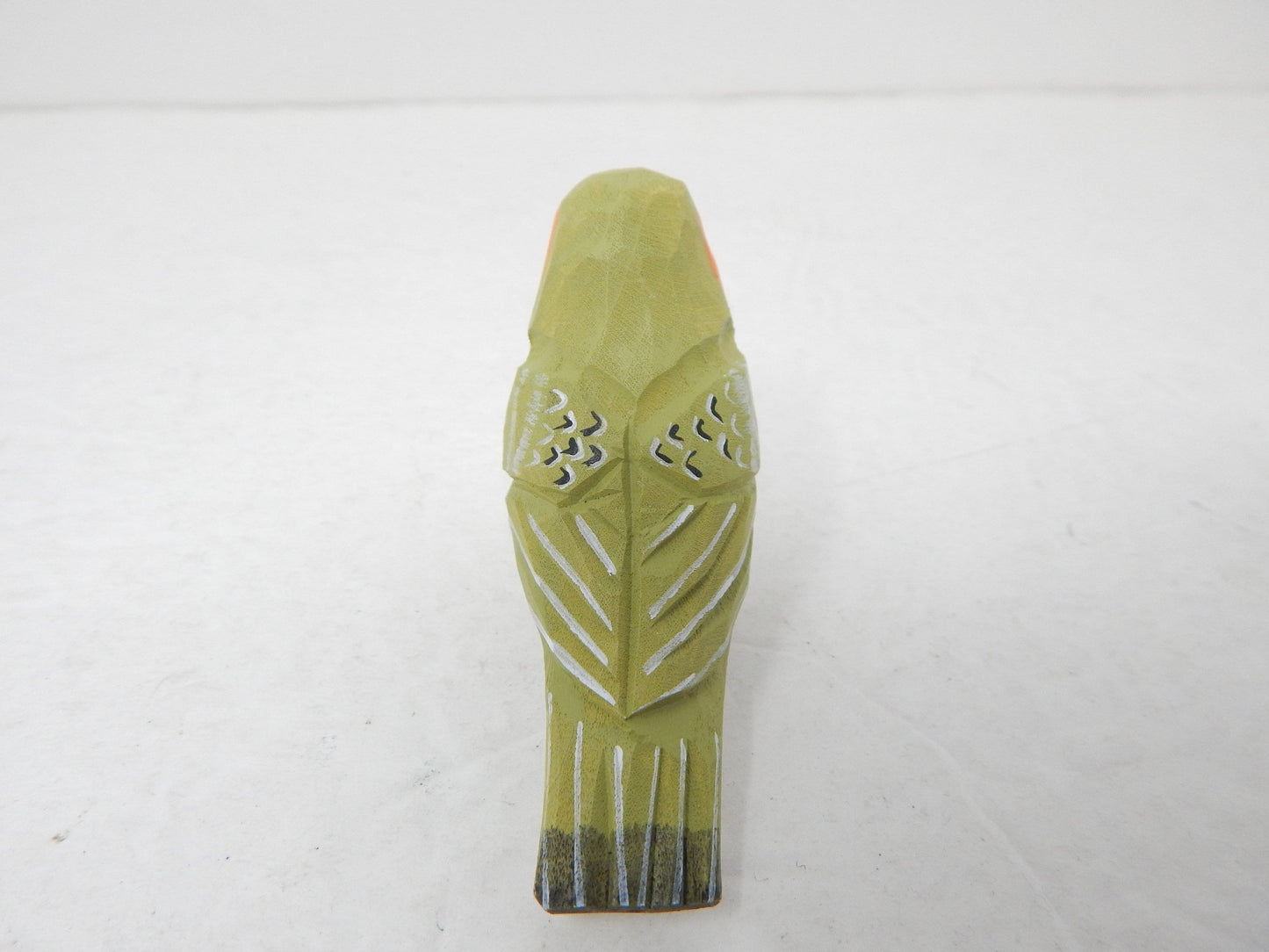 Hand-Carved Wooden Mourning Dove Figurine: Miniature Turtledove Bird Décor