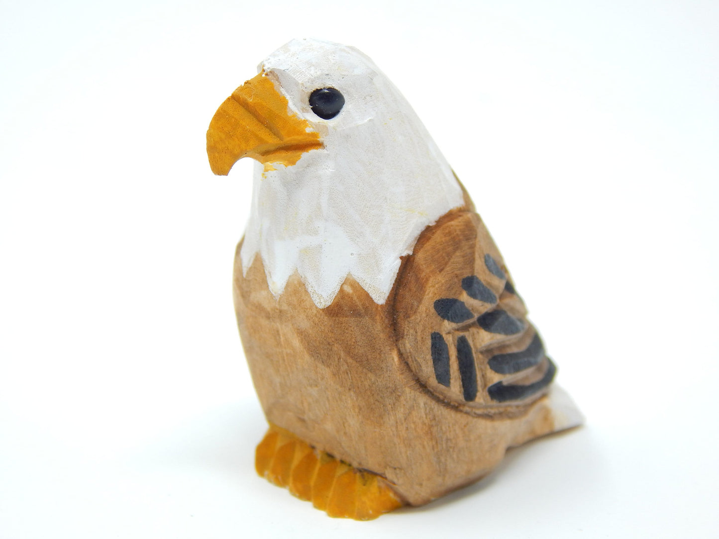 Eagle Ornament Handmade Wooden Hanging Decor Bird Rustic Carving Figurine
