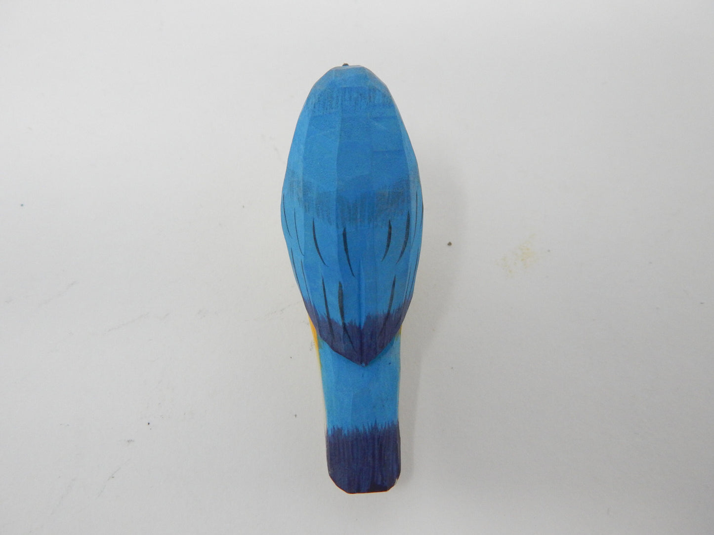 Hand-Carved Wooden Eastern Bluebird Ornament – Rustic Bird Decor