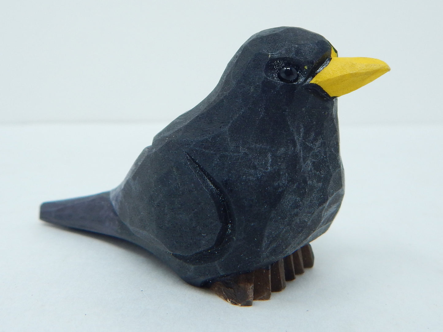 Blackbird Wedding Cake Topper Love Birds Bride Groom Engagement Anniversary Carved Wood Statue
