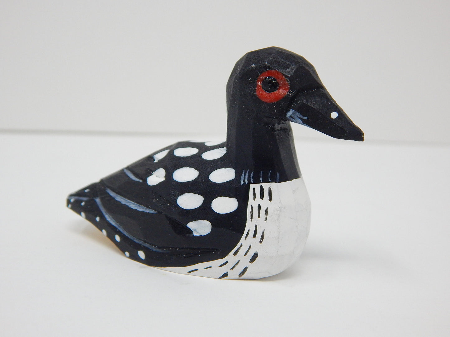 Common Loon Duck Wood Ornament Hanging Figurine Handmade Carved Decoration