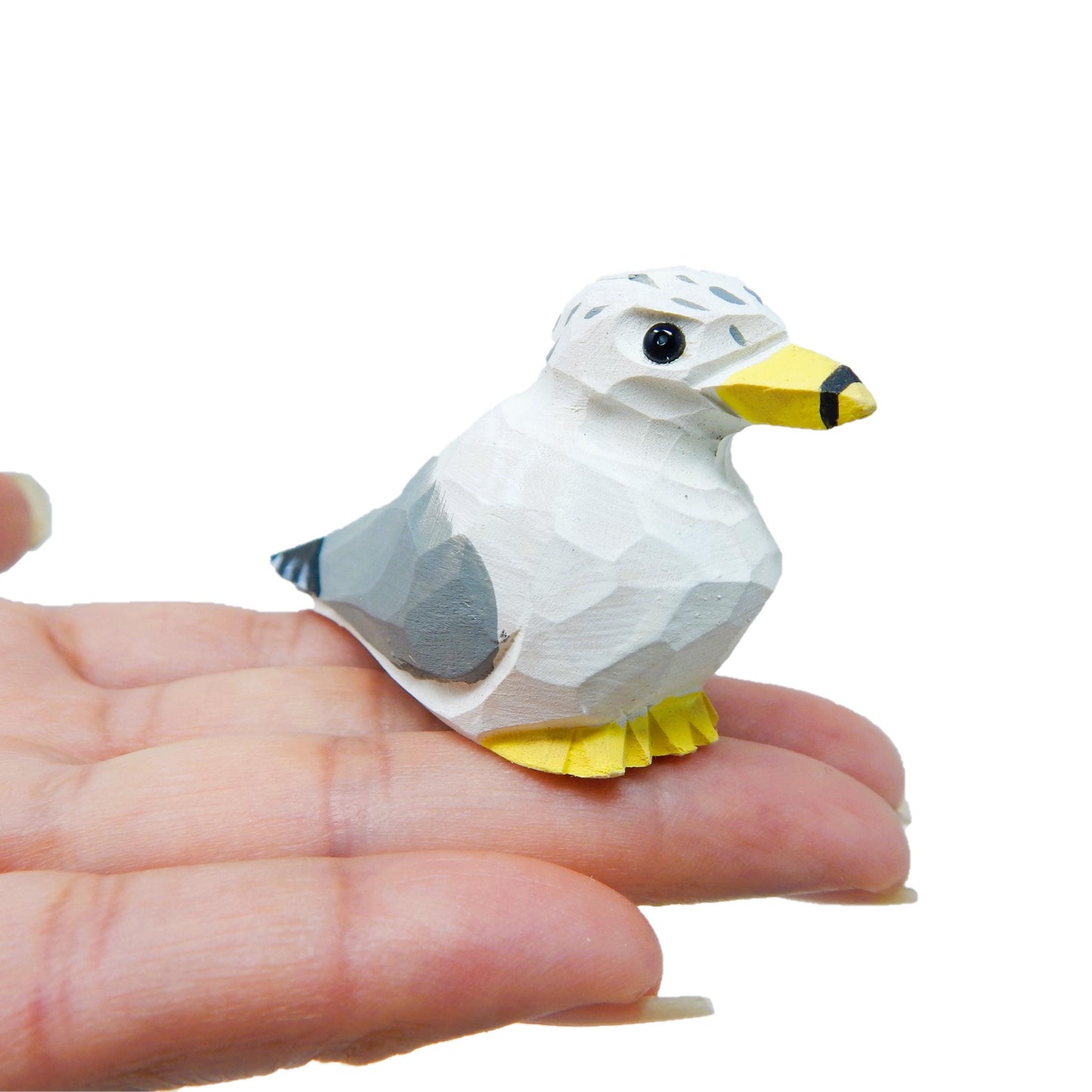 Seagull Ornament Wood Albatross Bird Hanging Figurine Handmade Carved Decoration