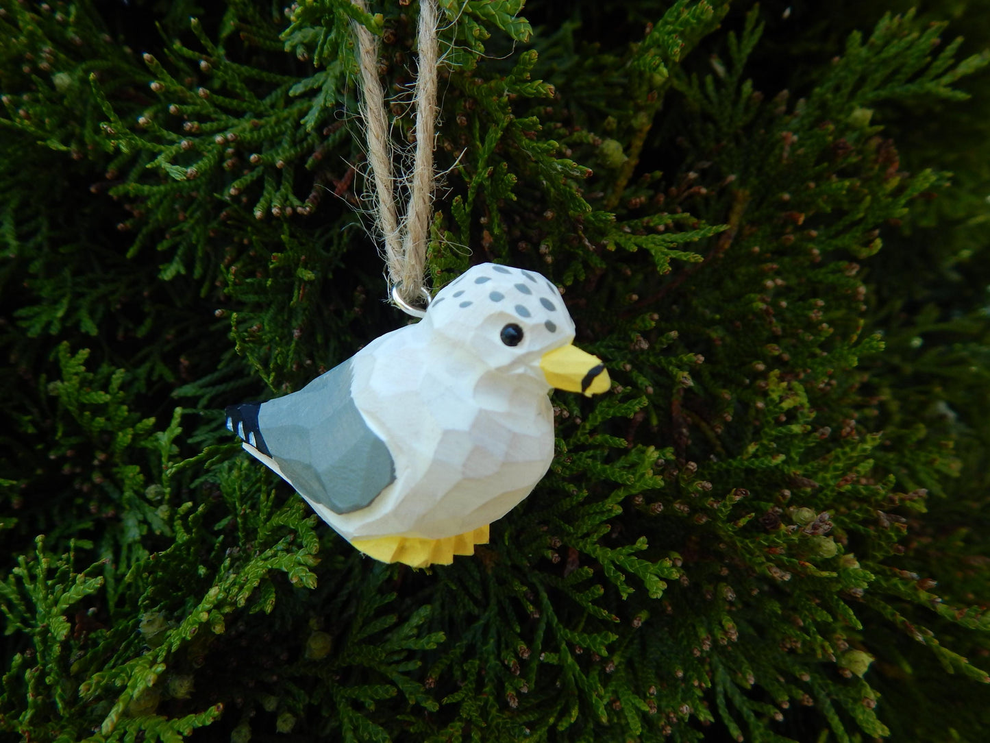 Seagull Handmade Wood Figurine Statue Albatross Bird Sculpture Decor Miniature Art Carve Small Animal