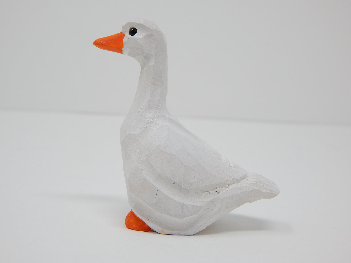 Hand-Carved Wooden Goose Ornament – Rustic Farm Bird Holiday Decor