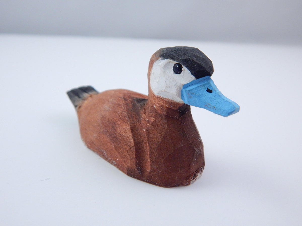 Ruddy Duck Ornament Handmade Wooden Hanging Decoy Decor Bird Rustic Carving Figurine