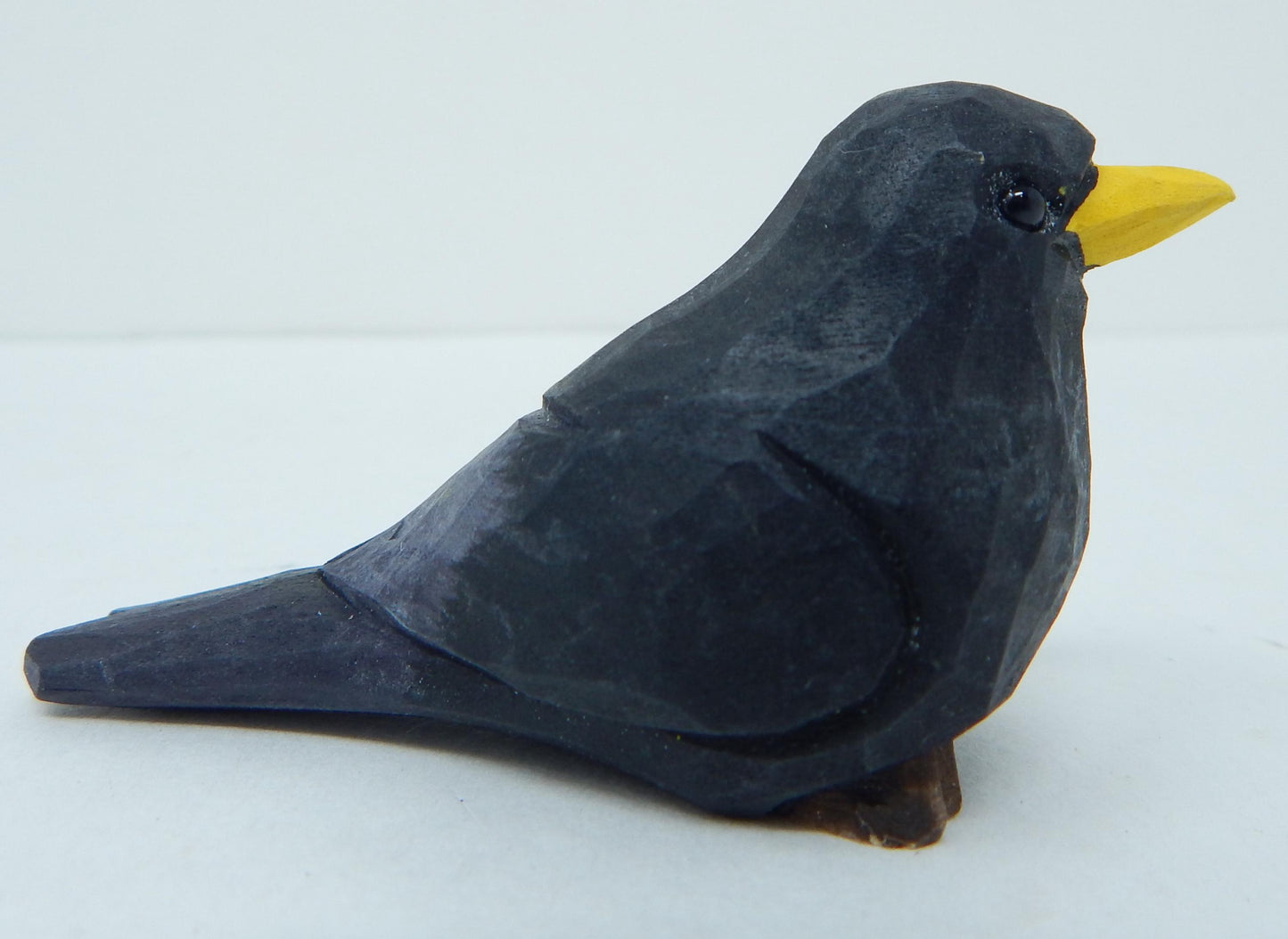 Blackbird Ornament Handmade Wooden Hanging Decor Starling Bird Rustic Carving Figurine