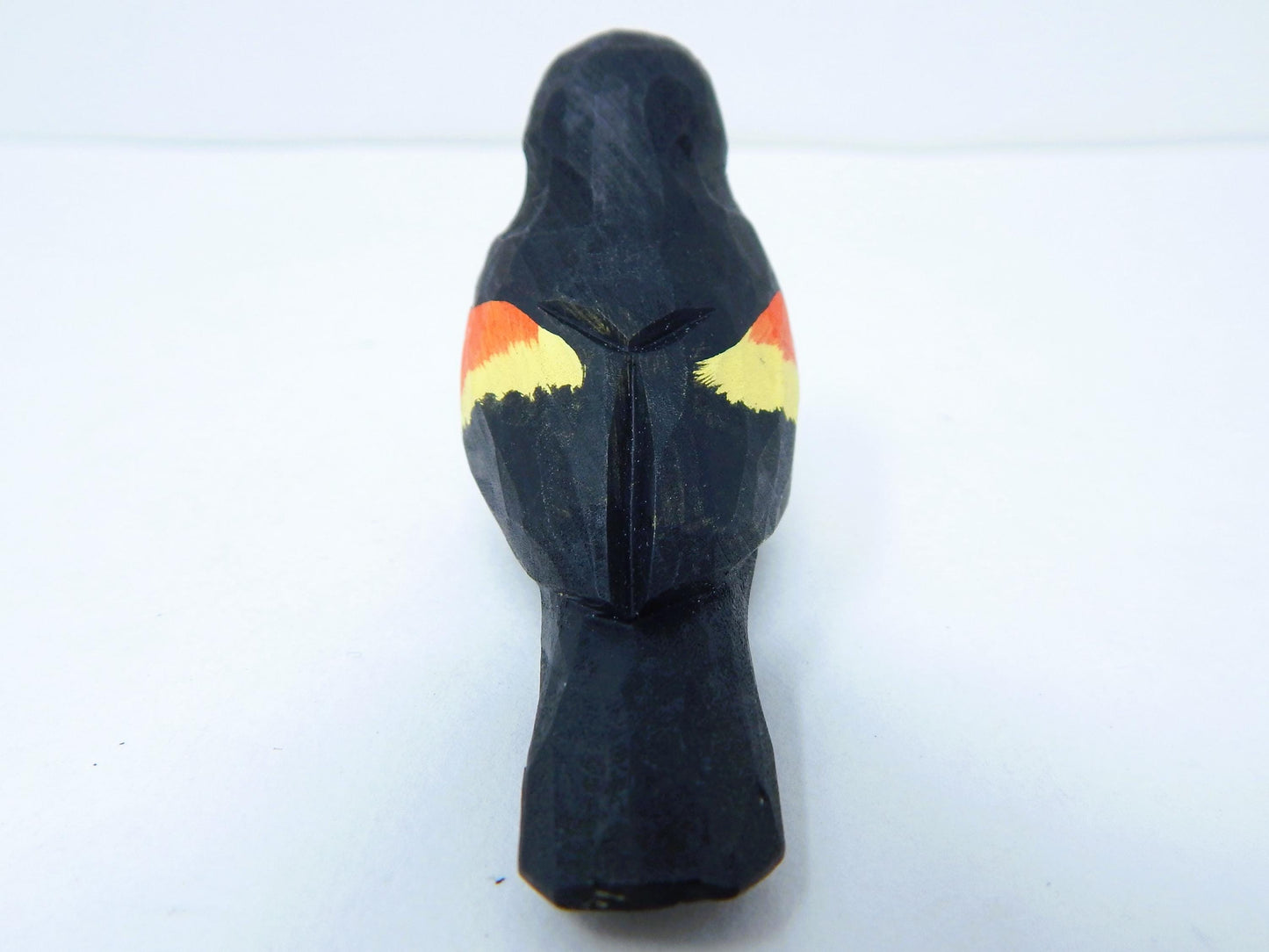 Red-Winged Blackbird Ornament Handmade Wooden Hanging Decor Bird Rustic Carving Figurine