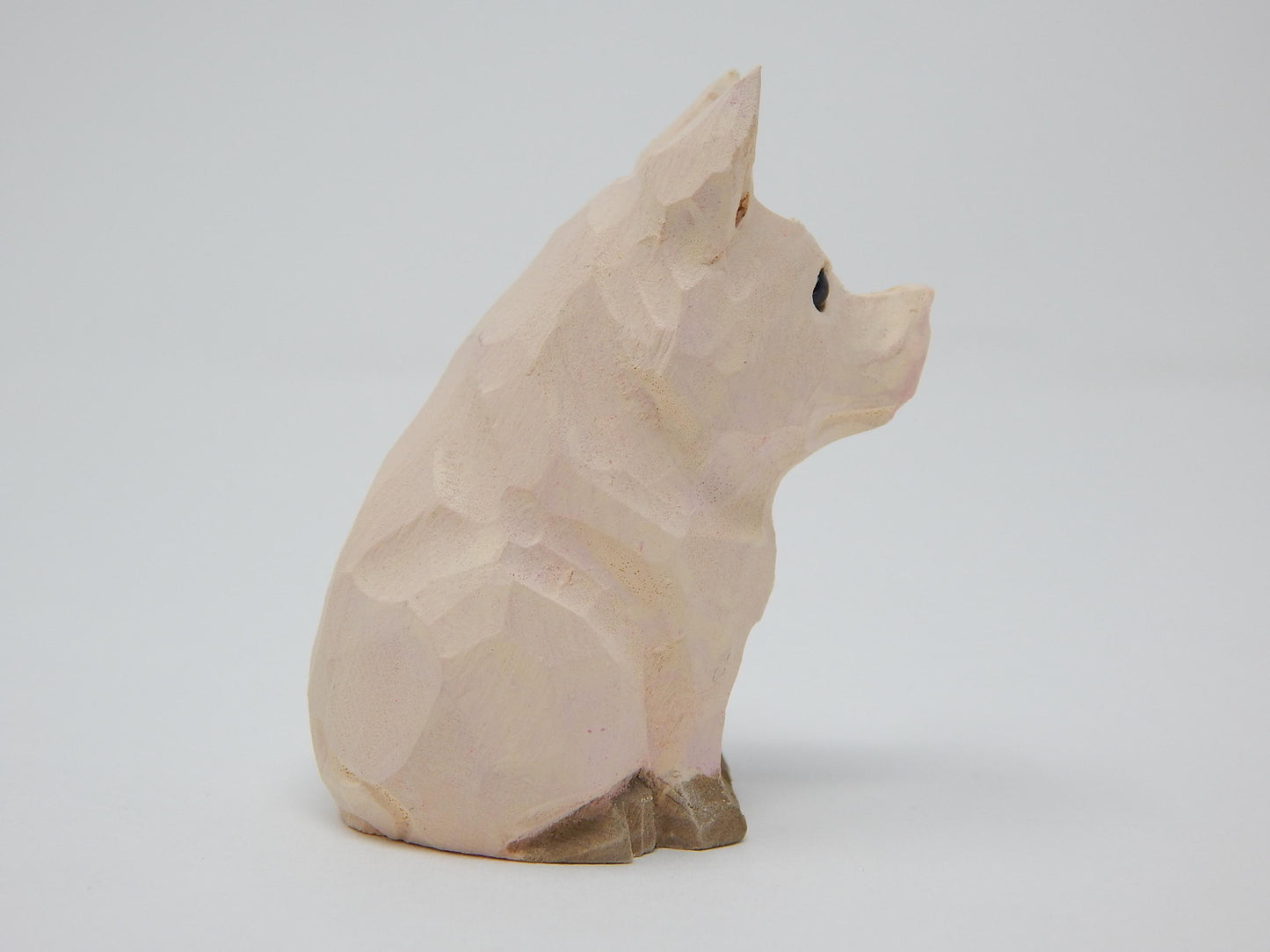 Pig Ornament Handmade Wooden Hanging Decor Rustic Carving Figurine Farm Animal