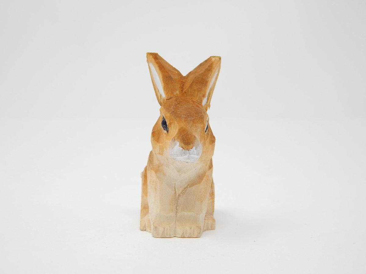 Handmade Wood Rabbit Ornament Hanging Bunny Figurine